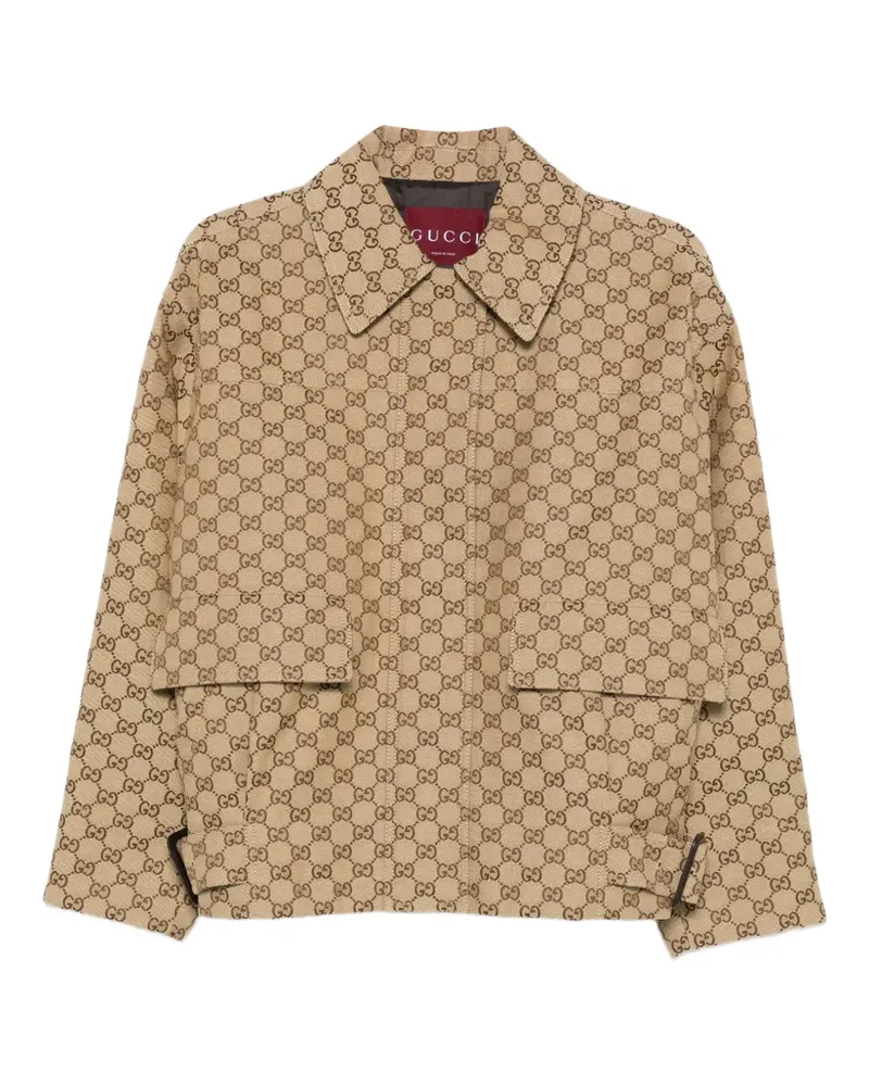Gucci Jacke mit Logo-Monogramm - Nude Nude