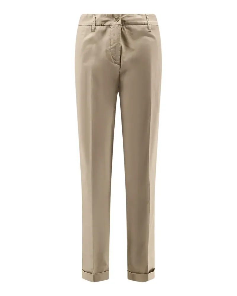 ASPESI pressed-crease turn-up trousers - Nude Nude