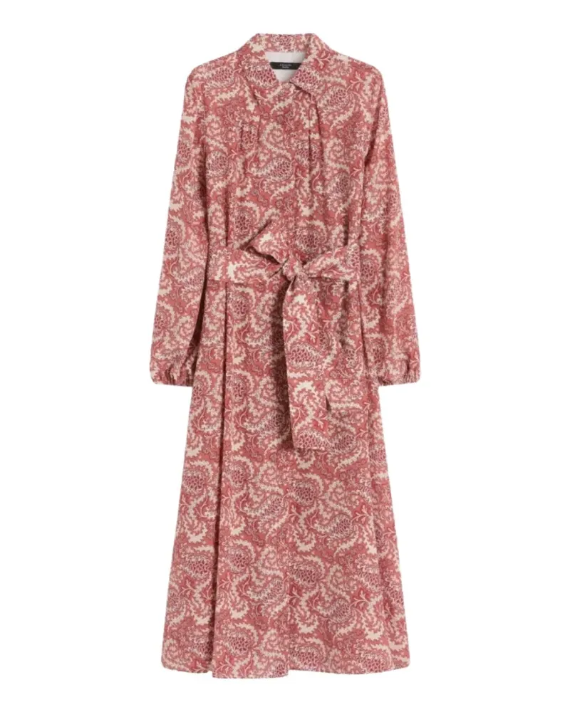 Max Mara floral-pattern midi dress - Rot Rot