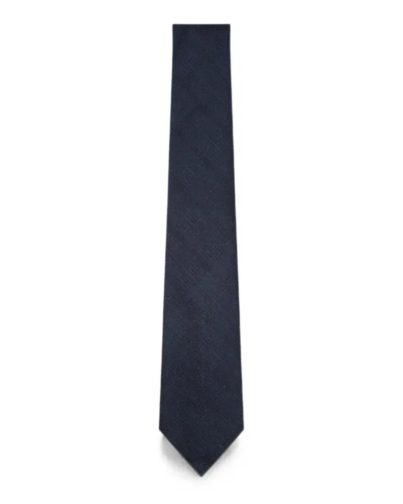 Canali Gemusterte Krawatte - Blau Blau
