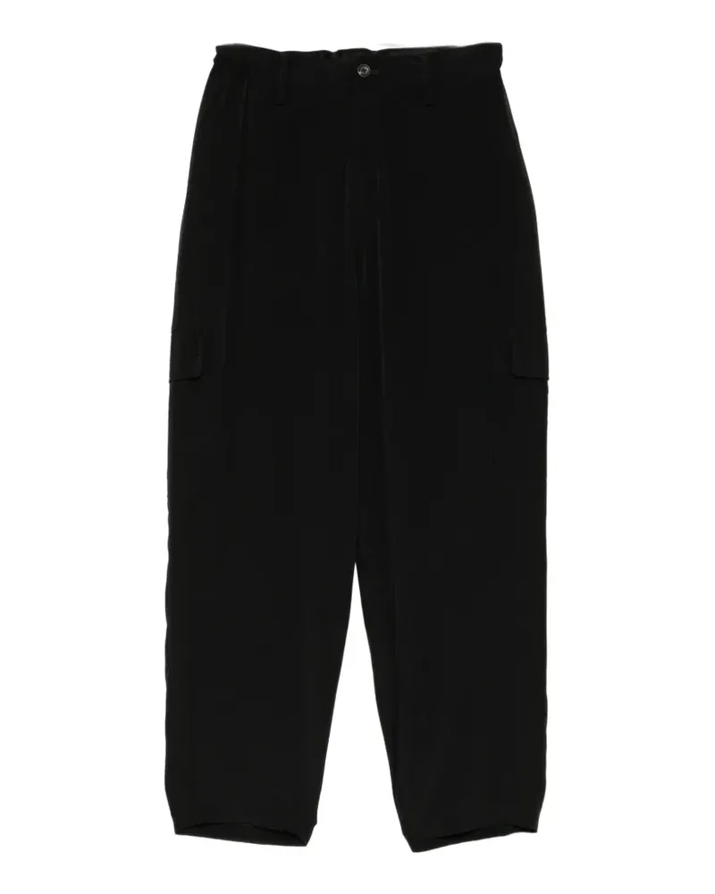 Yohji Yamamoto Tapered-Hose mit Cargotaschen - Schwarz Schwarz