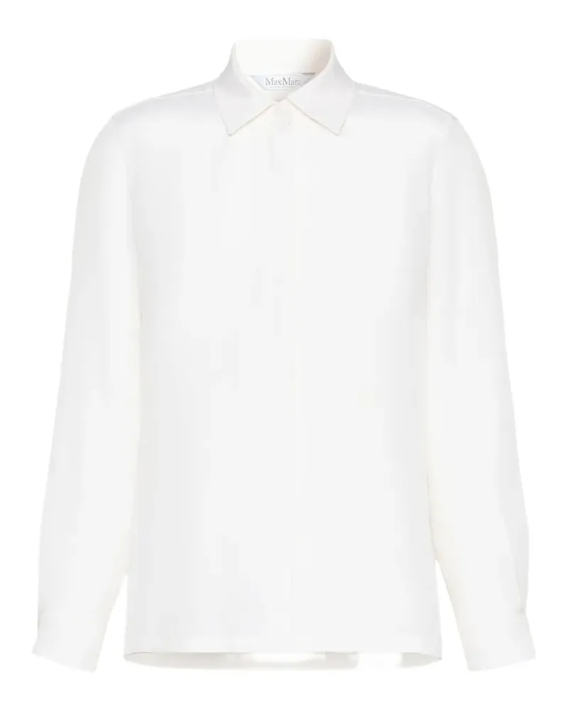 Max Mara concealed-button silk shirt - Weiß Weiß