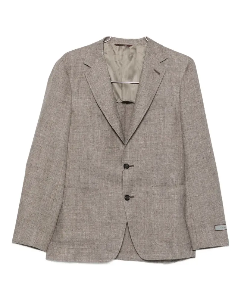 Canali notched-lapel single-breasted blazer - Nude Nude