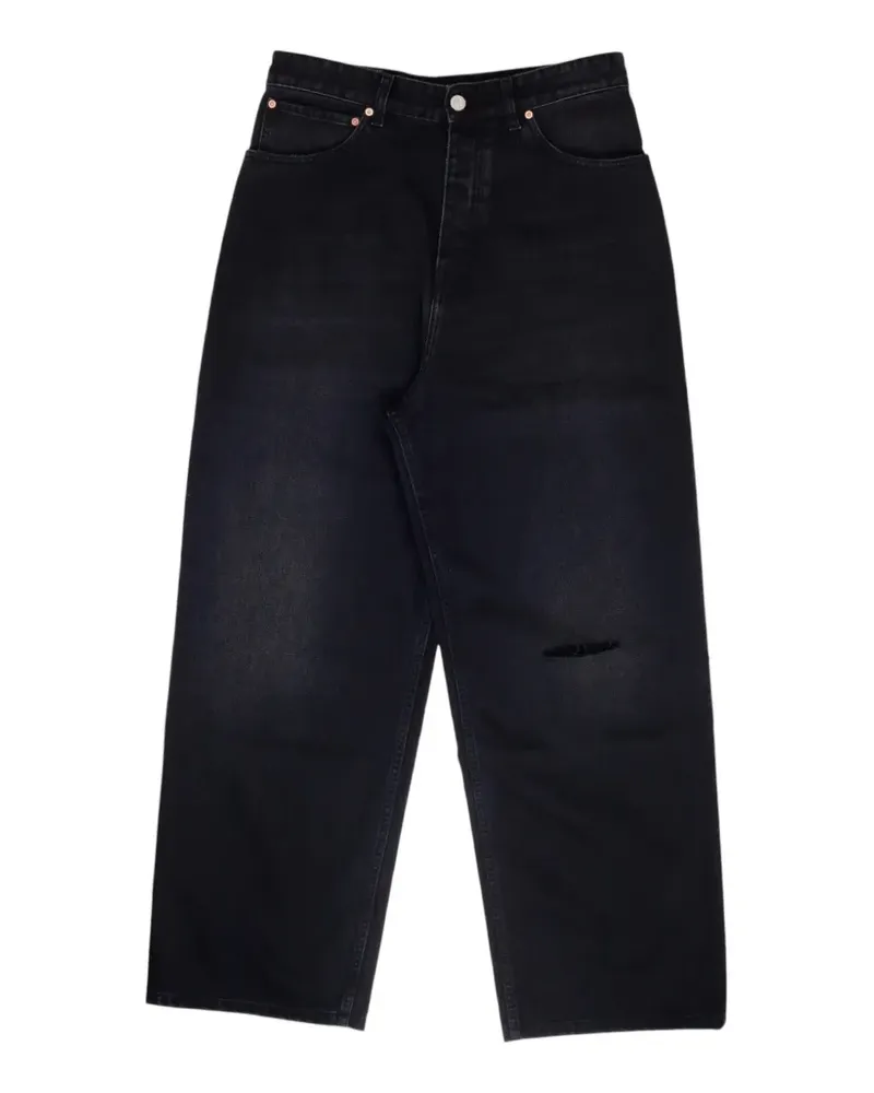 VETEMENTS distressed wide-leg jeans - Schwarz Schwarz