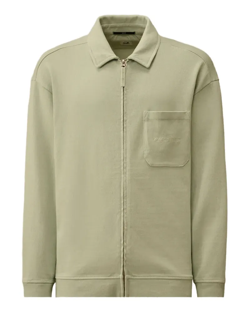 C.P. Company Combed Jersey 10/2 boxy zip sweatshirt - Grün Grün