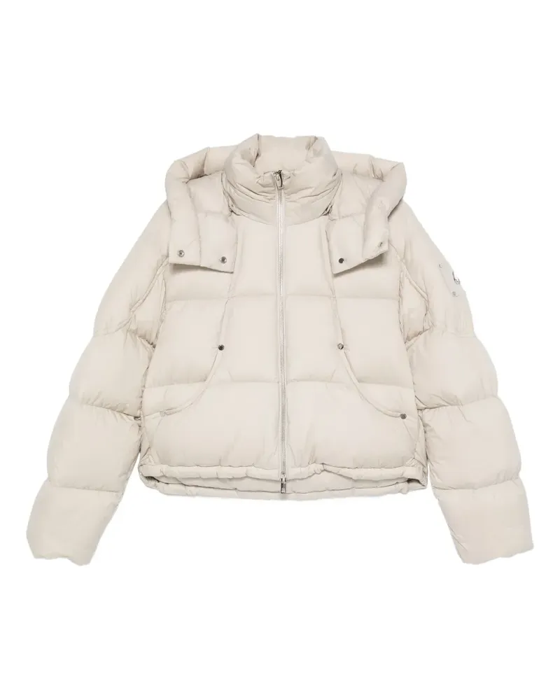 Moose Knuckles logo-plaque padded jacket - Nude Nude
