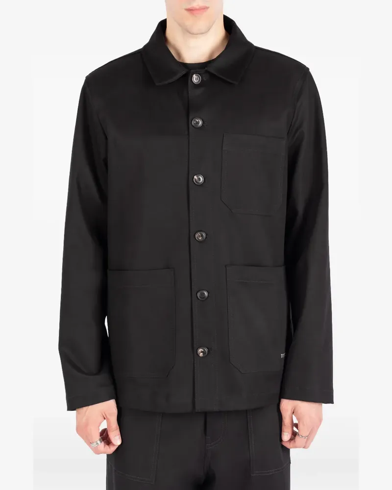 Société Anonyme Hemdjacke mit aufgesetzten Taschen - Schwarz Schwarz