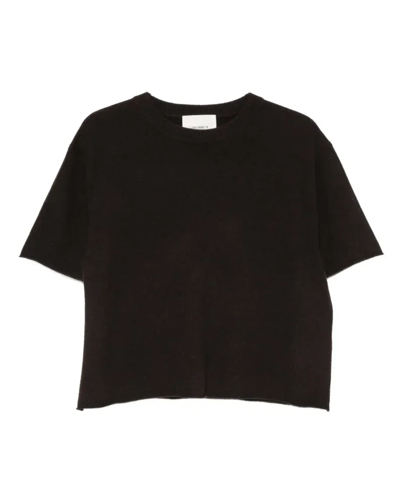 Lisa Yang Kurzärmeliger Cila Pullover - Braun Braun