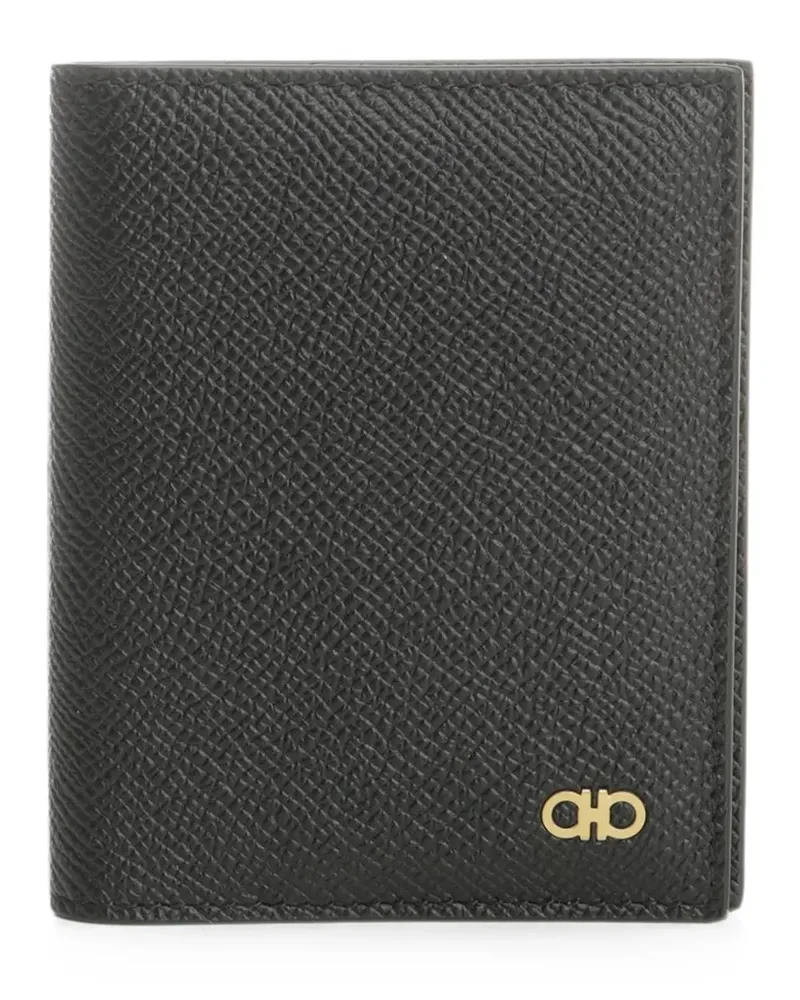 Ferragamo Gancini-plaque leather card holder - Schwarz Schwarz