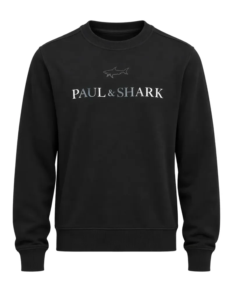 Paul & Shark Sweatshirt mit Logo-Print - Schwarz Schwarz