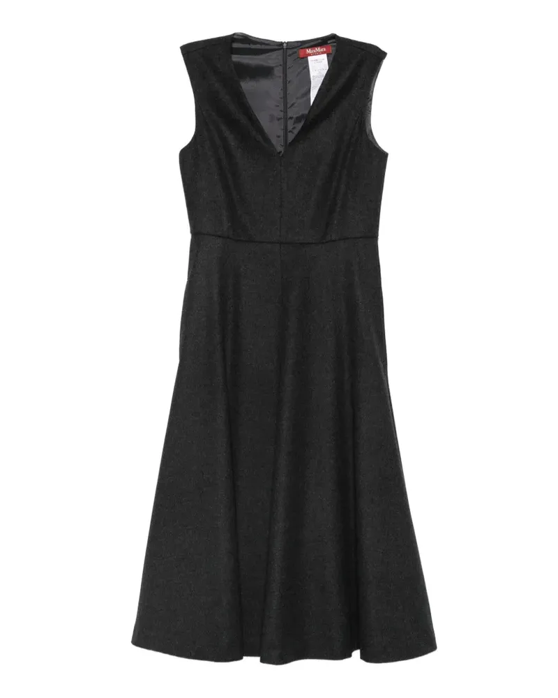 Max Mara Ärmelloses Curva Midikleid - Grau Grau