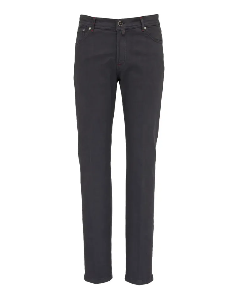 Kiton logo-patch jeans - Grau Grau