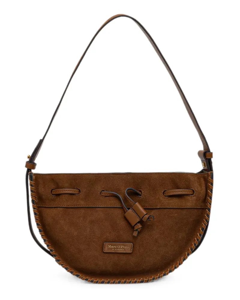 Marc O'Polo Kleine Schultertasche aus Wildleder - Braun Braun