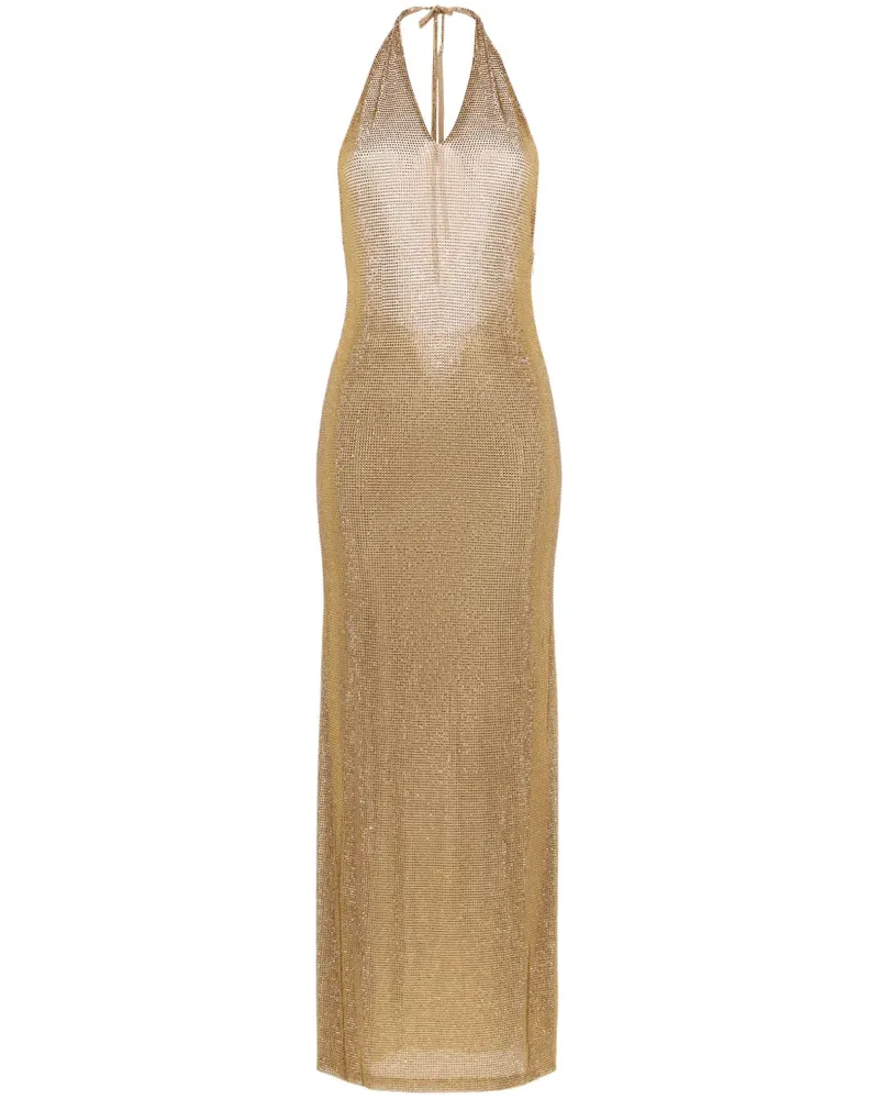 Giuseppe di Morabito Maxikleid mit Strass - Gold Gold