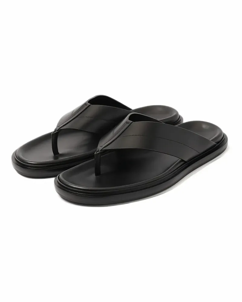 James Perse Sandalen mit Zehensteg - Schwarz Schwarz