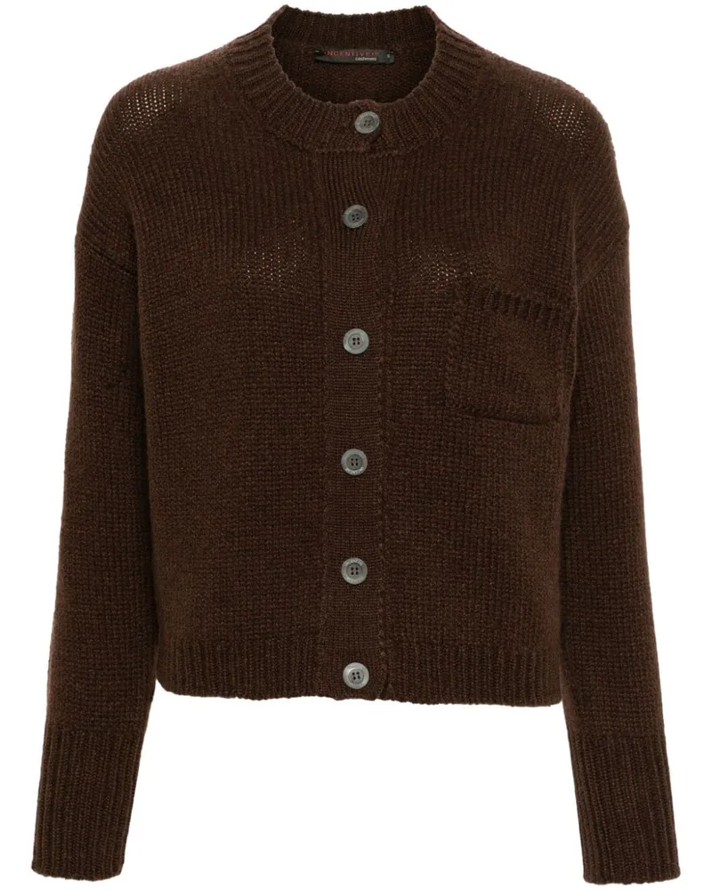 INCENTIVE! cashmere Cropped-Cardigan aus Kaschmir - Braun Braun