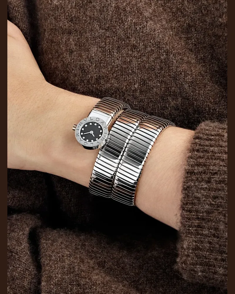 Bulgari Tubogas BB191TS 3 Row 19mm - Schwarz Schwarz