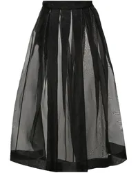 Moschino Ausgestellter Organza-Midirock Schwarz