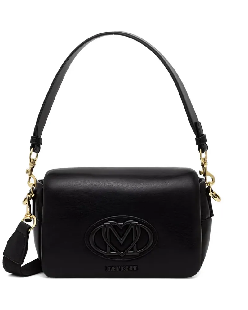 Moschino logo-plaque crossbody bag - Schwarz Schwarz