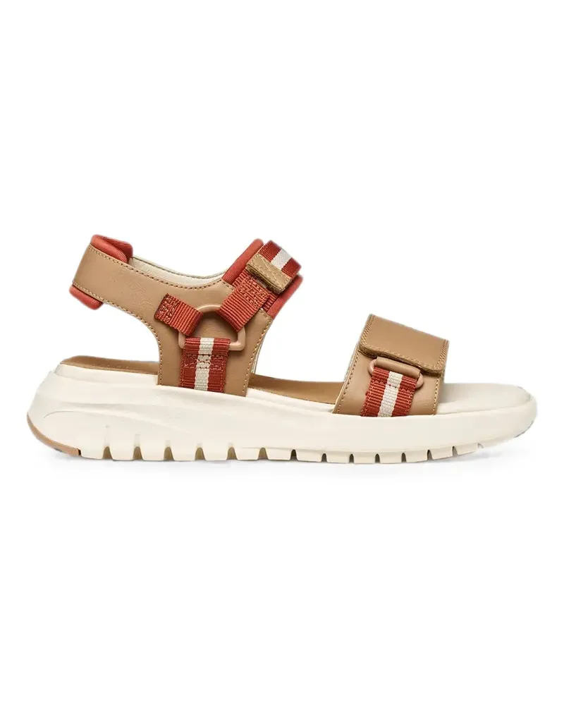 Geox Flextride S touch-strap platform sandals - Nude Nude