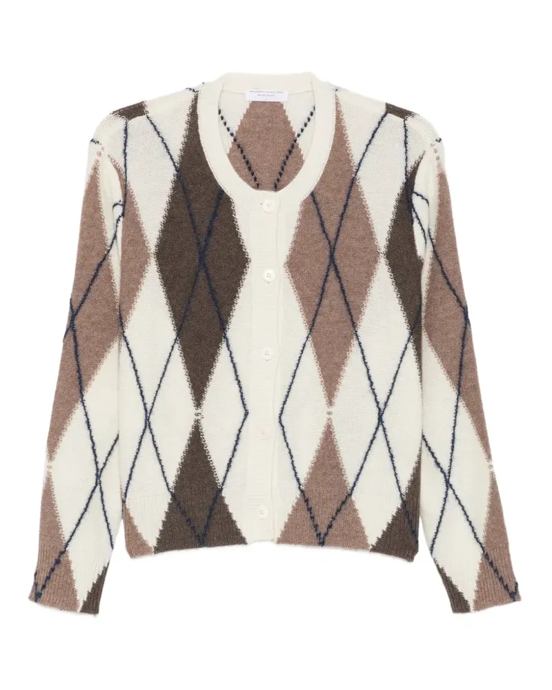 Majestic Cardigan mit Argyle-Muster - Nude Nude