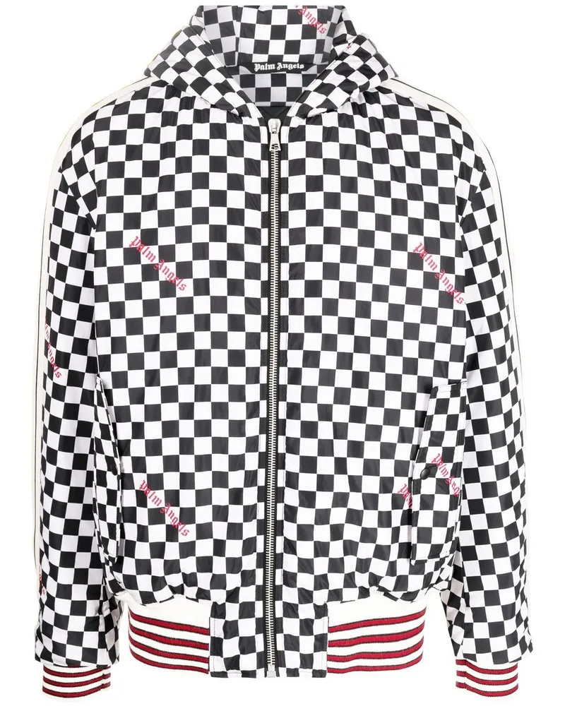 Palm Angels Kapuzenjacke mit Reißverschluss - Schwarz Schwarz