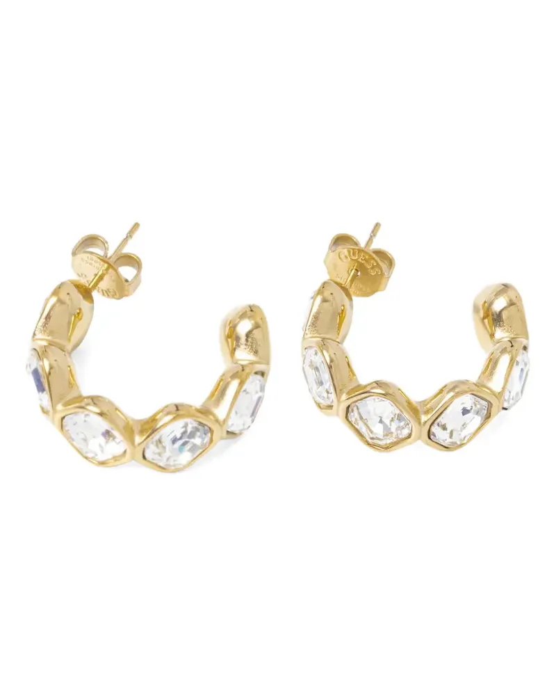 Guess crystal-embellished hoop earrings - Gold Gold