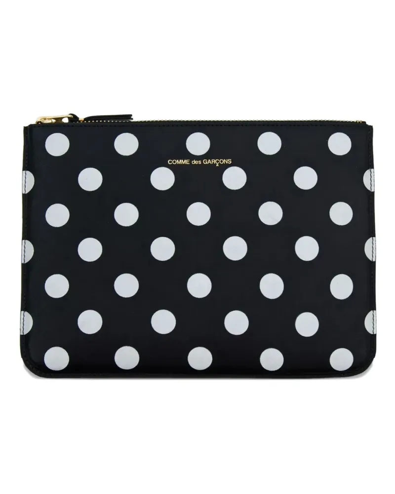 Comme des Garçons Portemonnaie mit Polka Dots - Schwarz Schwarz