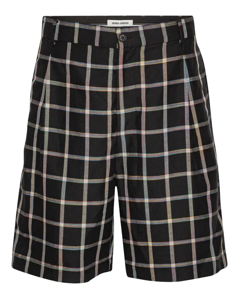 Henrik Vibskov Karierte Hose - Schwarz Schwarz