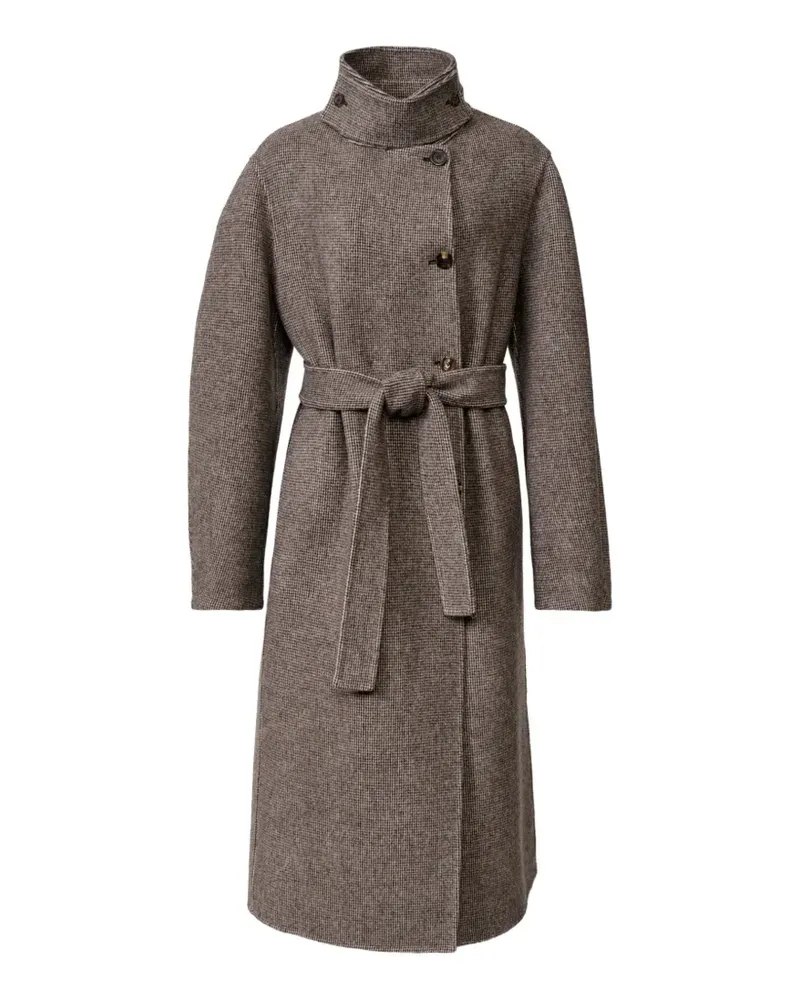 Fabiana Filippi Karierter Mantel mit Gürtel - Braun Braun