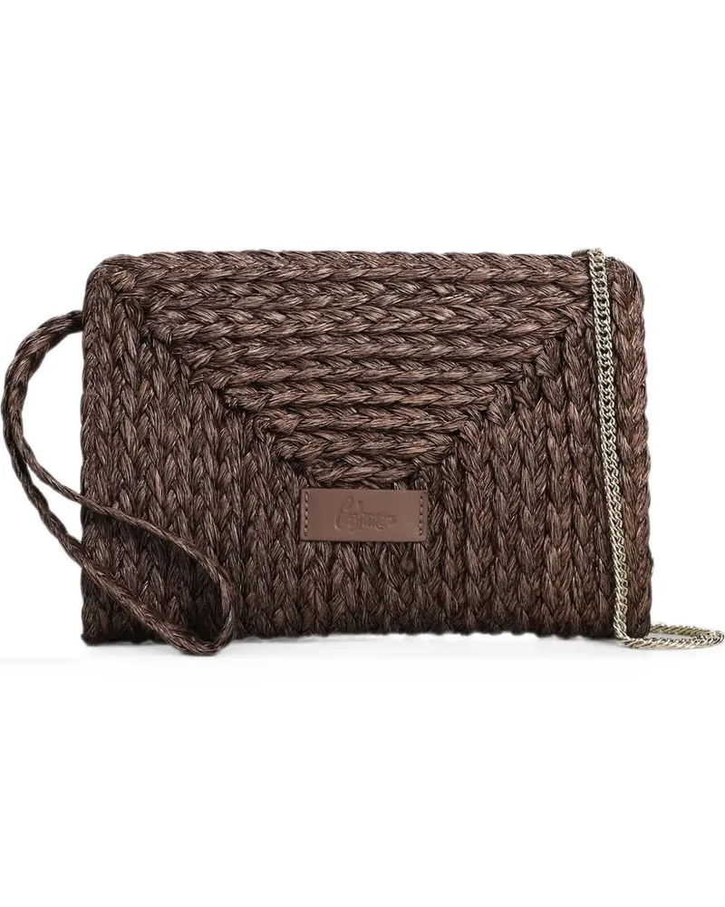 Castañer woven shoulder bag - Braun Braun