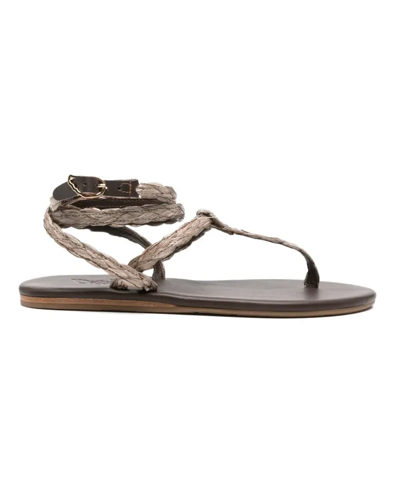 Ancient Greek Sandals Kalamida braided sandals - Nude Nude