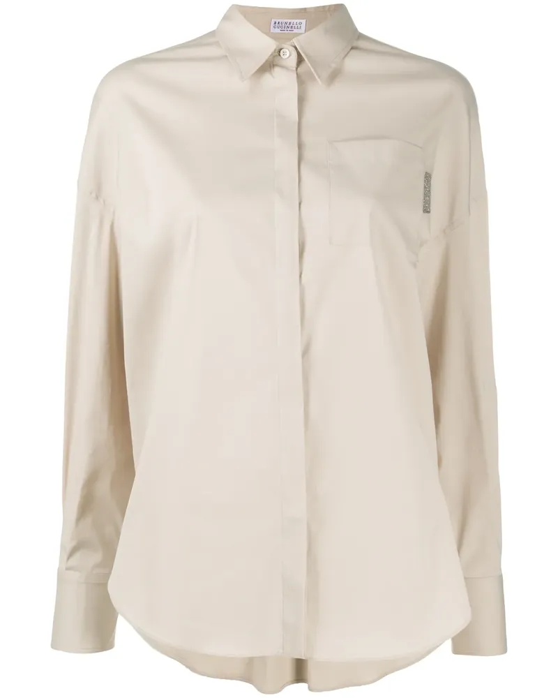 Brunello Cucinelli Verziertes Hemd - Nude Nude