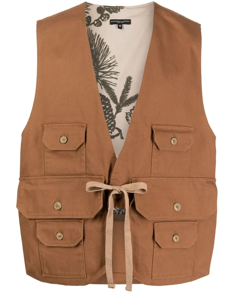 Engineered Garments Fowl Weste mit V-Ausschnitt - Braun Braun