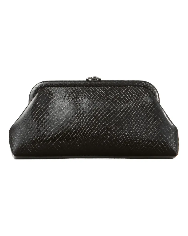 Jimmy Choo Skylar Clutch mit Schlangen-Print - Schwarz Schwarz