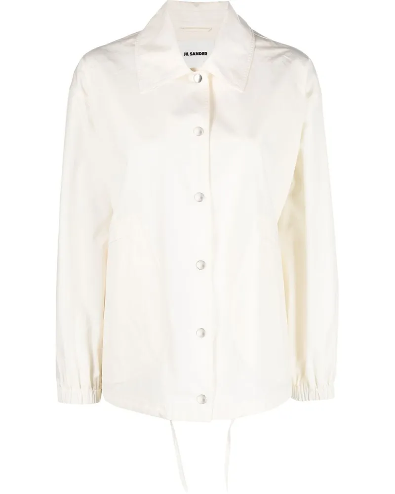 Jil Sander Hemdjacke mit Logo-Print - Weiß Weiß