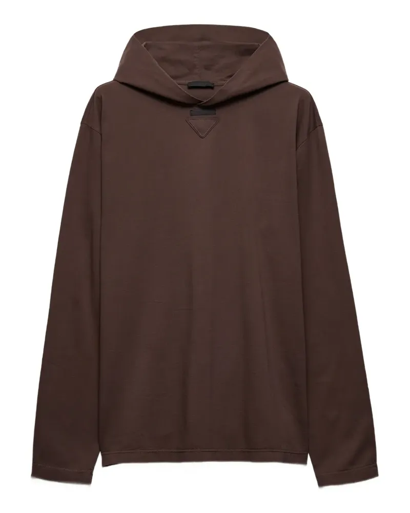 Prada Sweatshirt mit Triangel-Logo - Braun Braun