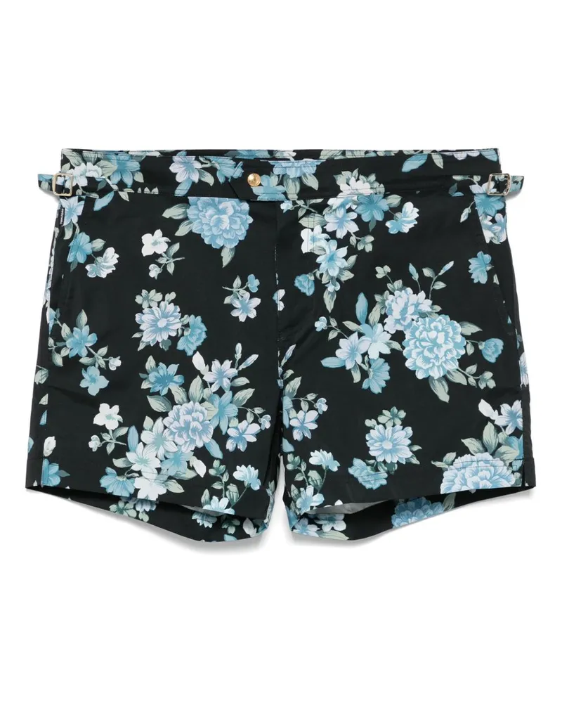 Tom Ford Hendrix Badeshorts mit Blumen - Schwarz Schwarz