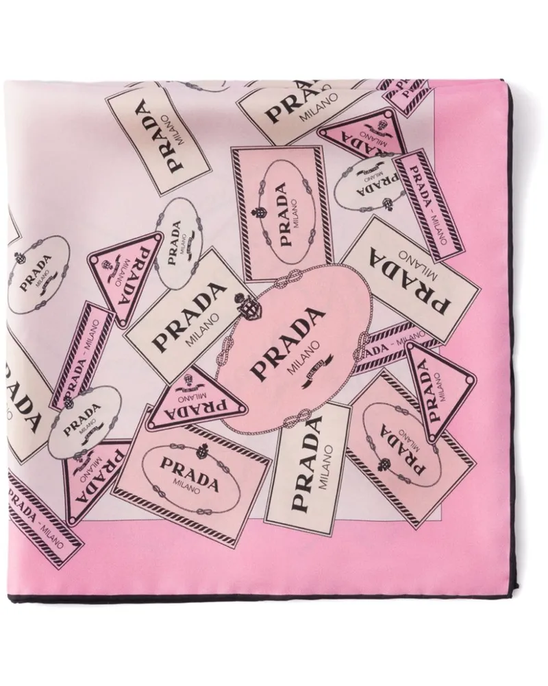 Prada Schal mit Print - Rosa Rosa