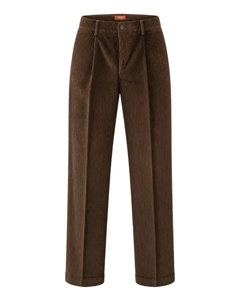 CRUNA pleated corduroy trousers - Braun Braun