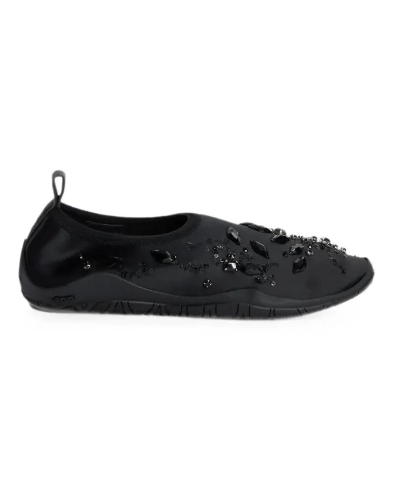 Jil Sander Sneakers mit Kristallen - Schwarz Schwarz