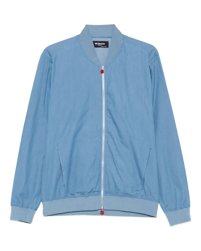 Kiton Bomberjacke mit Reißverschluss - Blau Blau
