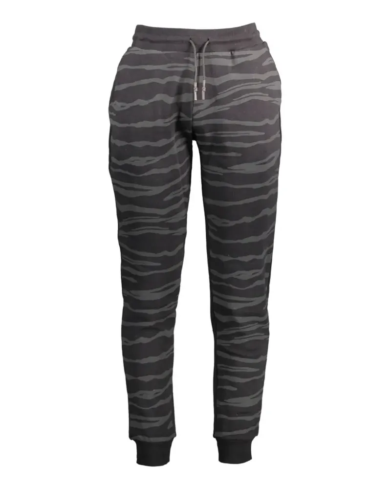 Roberto Cavalli tiger-stripe track pants - Schwarz Schwarz