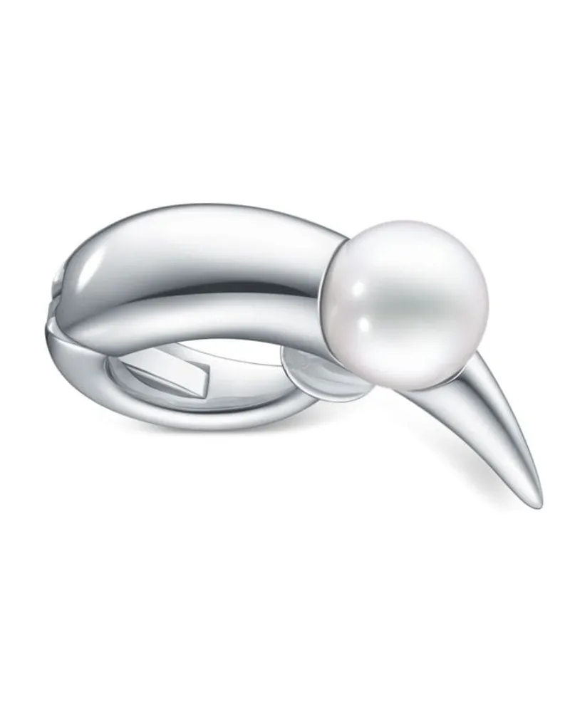 TASAKI 18kt Collection Line Danger Horn Plus Ear Cuff aus Weißgold - Silber Silber