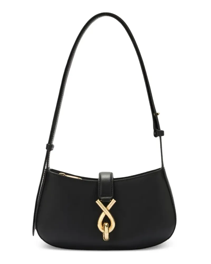 Furla small Mianova leather shoulder bag - Schwarz Schwarz