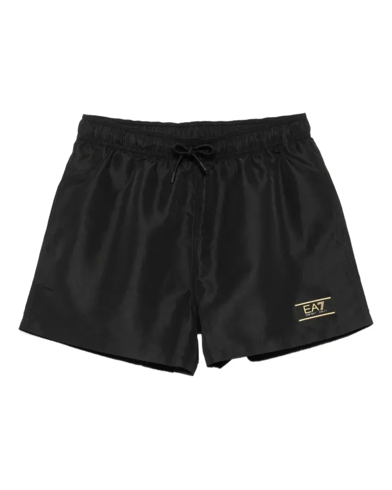 EA7 Badeshorts mit Kordelzug - Schwarz Schwarz
