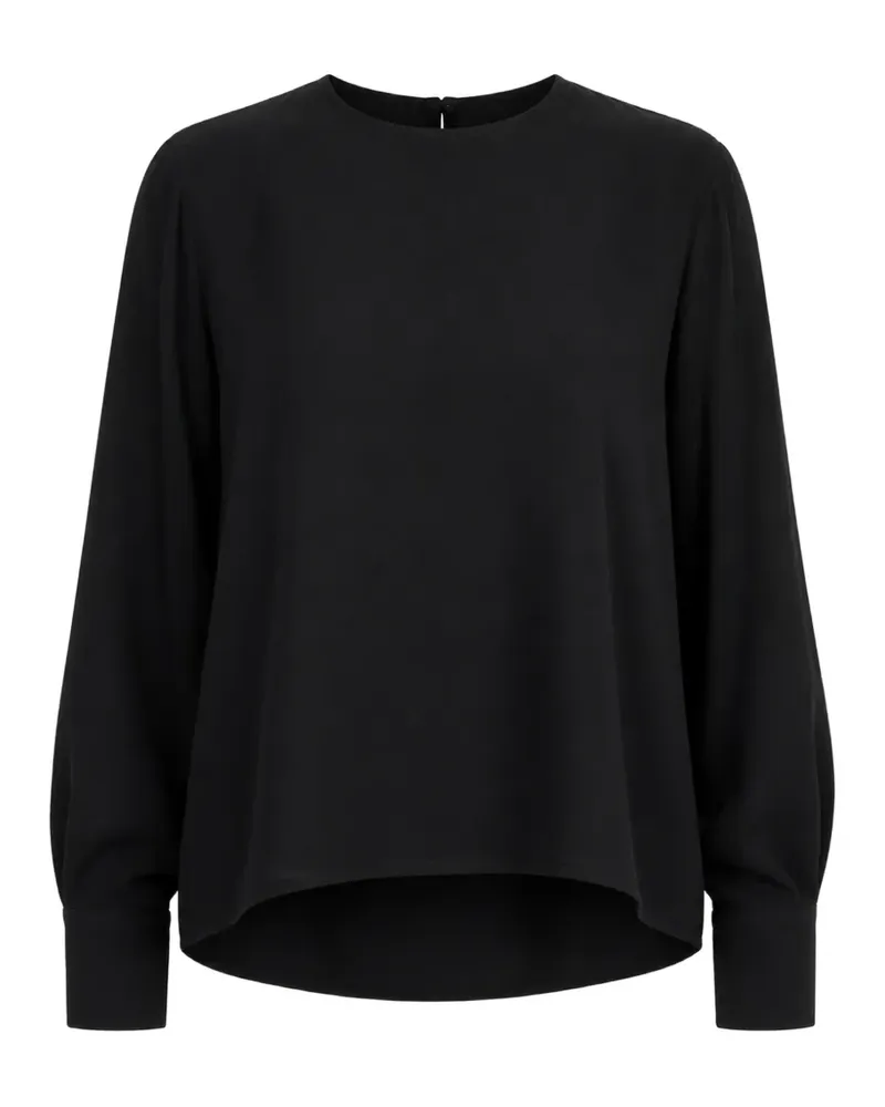 Dušan high-low-hem blouse - Schwarz Schwarz