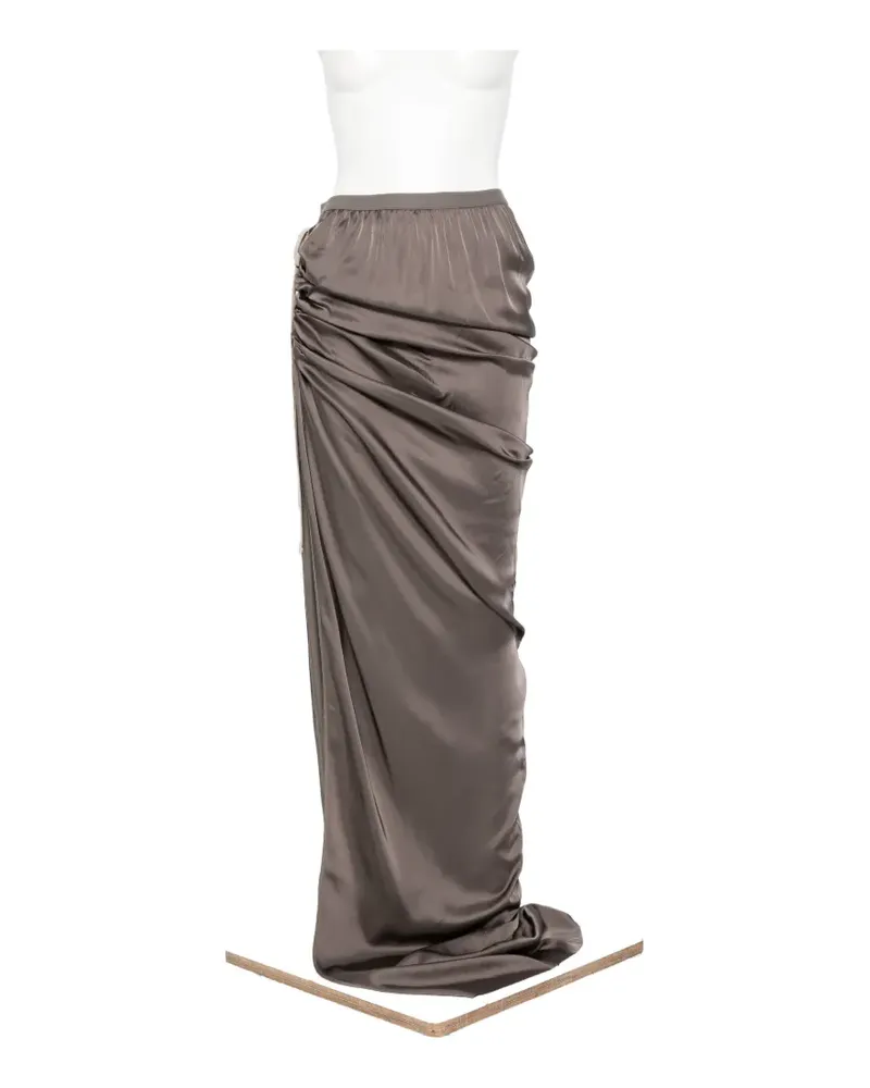 Rick Owens Edfu draped maxi skirt - Grau Grau