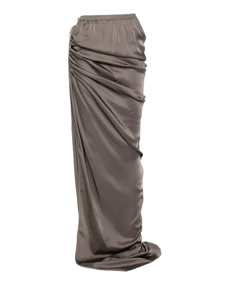 Rick Owens Edfu draped maxi skirt - Grau Grau