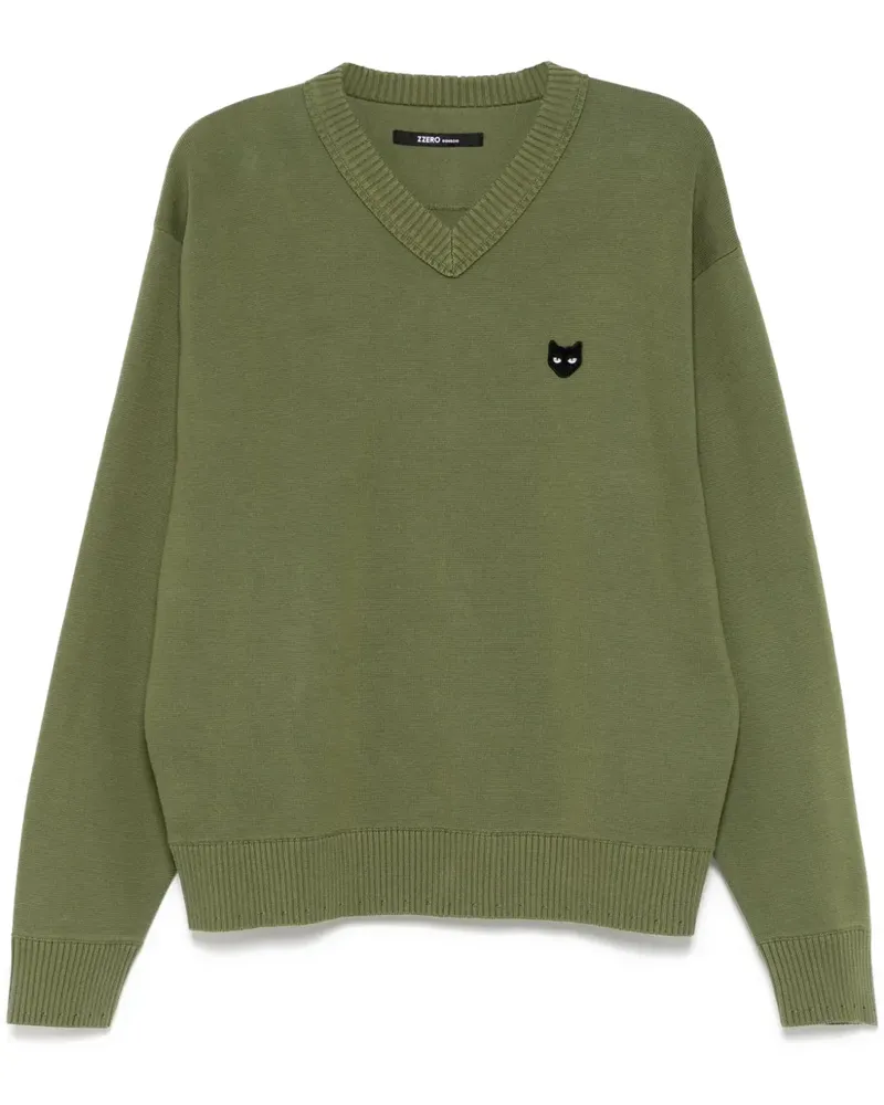 SONGZIO Pullover mit V-Ausschnitt - Grün Grün